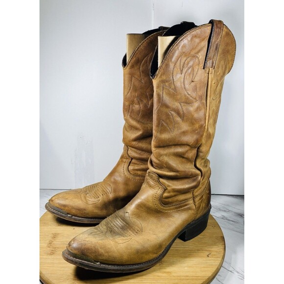 Durango Brown Leather Cowboy Western Boots Men\'s Sz 9D main image 6